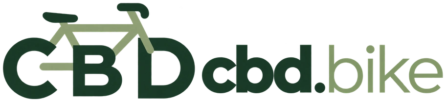 CBD.Bike bicycle logo with a C rear wheel, B frame, and D front wheel